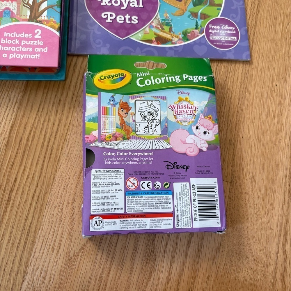 Disney Whisker Haven Book Set with Crayola Coloring Pages Royal Pets Princess - Picture 3 of 5